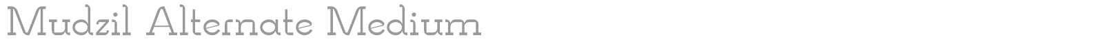 Mudzil font preview